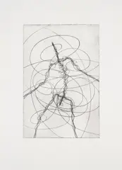 Feeling Material by Antony Gormley, Etching printed with tone, sold Mar 2025