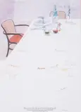Neal Street Restaurant Seating Plan by David Hockney, lithograph, sold Mar 2025