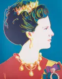 Queen Margrethe II of Denmark by Andy Warhol, Screenprint in colours, sold Mar 2025