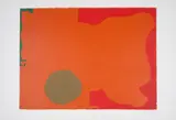 Umber Disc and Red Edge: April by Patrick Heron, Screenprint in colours, sold Mar 2025