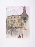 Gala's Castle by Salvador Dalí, Etching with drypoint and pochoir in colours, sold Mar 2025