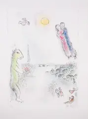 Les Deux Rives by Marc Chagall, Lithograph printed in colours, sold Mar 2025