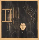 Moonlight II by Edvard Munch, woodcut, offered Mar 2025
