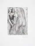 Modèle et Grande Sculpture de Dos by Pablo Picasso, Etching, sold Mar 2025