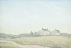 Landscape scene by Robert Carey Sinker, oil on board, sold Nov 2025