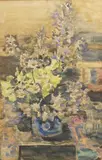 Still life of flowers by Malcolm Midwood Milne, watercolour, sold Nov 2025