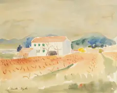 View in the south of France by Walter Taylor, watercolour, sold Nov 2025