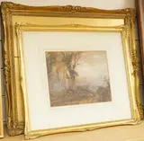 Woodland scenes by W. Ramsey, watercolor, sold Nov 2025