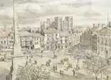 Ripon Cathedral by Dennis Flanders, watercolour, sold Nov 2025
