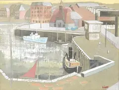 Modern British by Geoffrey Lintott, gouache and mixed, offered Nov 2025