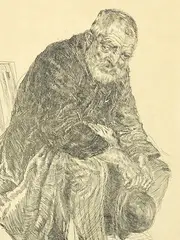 Portrait of Moses Reicherson by Jacob Epstein, pencil, offered Nov 2025
