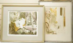 Interior scenes by Suzanne Humbert, pencil and limited, sold Nov 2025