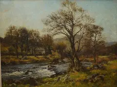 River landscape by Richard Somerset, oil on canvas, sold Oct 2025