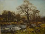 River landscape by Richard Somerset, oil on canvas, sold Oct 2025