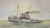 HM Fleet Tug Buccaneer by Colin James Ashford, watercolour, offered Oct 2025