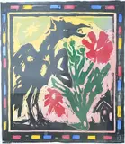 Red Flowers by Michael Rothenstein, pencil, offered Oct 2025