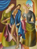 Cubist by Alfred Pleydell-Pearce, oil on board, sold Oct 2025