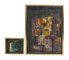 Image for a Polish Church by Padraig Macmiadhachain, oil and collage on canvas, sold Oct 2025
