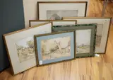 Yorkshire Dale views by John Brown Harrison, watercolor, offered Oct 2025