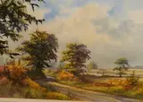 Country Lane by Clive Pryke, watercolour, offered Oct 2025