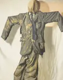 Study of a scarecrow by David Shaw, oil on canvas, sold Oct 2025