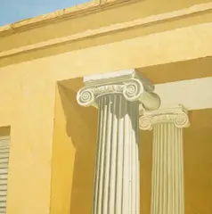 Ionic portico by David Shaw, oil on canvas, sold Oct 2025