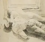 homme et Les Pantin-Inert by David Shaw, lithograph, sold Oct 2025
