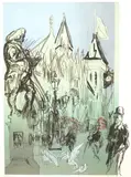 The Law Courts by Feliks Topolski, pencil, sold Oct 2025