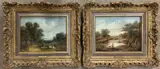 Cattle and river scene by Robert Burrows, oil, sold Aug 2026