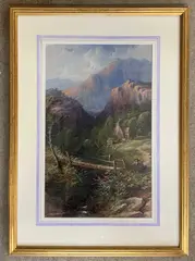 Highland scene by John MacWhirter, oil on board, sold Aug 2026