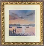 Mooring at Oulton by Joe Crowfoot, oil on board, sold Aug 2026