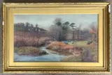 Autumnal landscape by William Stephenson, watercolour, sold Aug 2026