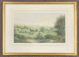 Haymaking by Gordon Lees, watercolour, sold Aug 2026