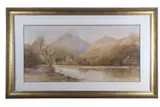 Highland / Moorland scene with a lone figure by William Eyre Walker, 1872, watercolour, sold Aug 2026