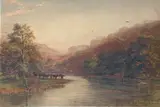 Evening on the Teign Chrtistow by Arthur H.Enock, watercolour, offered Aug 2026