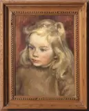 Portrait of a young girl by Dorothy Colles, oil on board, sold Jul 2026