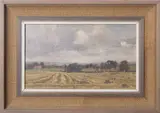 Norfolk landscape by Kenneth Denton, oil on board, sold Jul 2026