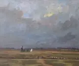 Norfolk Broads view by John Rhoda, oil on canvas, sold Jul 2026