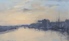 Wells Quay and Harbour by Ian Houston, oil on board, sold Jul 2026