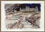 Tantallon Castle, East Lothian by Brian Edwards, 1980, mixed media on paper, offered Jul 2026