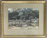 Haddan Hall, Steps by W.F. Shaw, 1876, watercolour and graphite, sold Jul 2026