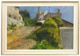 'Houses on the Hill by Julia Newson, oil on board, sold May 2026