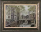 Amsterdam by Bennett Oates, oil on board, sold May 2026