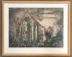 Dorchester Abbey by John Piper, oil, sold May 2026