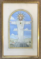Depiction of Christ on the mount by Arnold Auerbach, pencil, sold May 2026