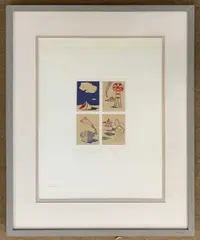Trial proof etching in colours by Anthony Benjamin, etching, sold May 2026