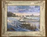 WInter on the Broads by E.J Bush, oil on board, sold May 2026