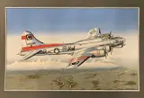 'Boeing B17 Flying Fortress USAAF 96th Bomb Group by Mike Bailey, acrylic, sold May 2026