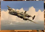 Handley Page Halifax RAF by Mike Bailey, acrylic, sold May 2026