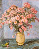 Pink Daisies by Philippa Jacobs, oil on canvas, sold Aug 2026